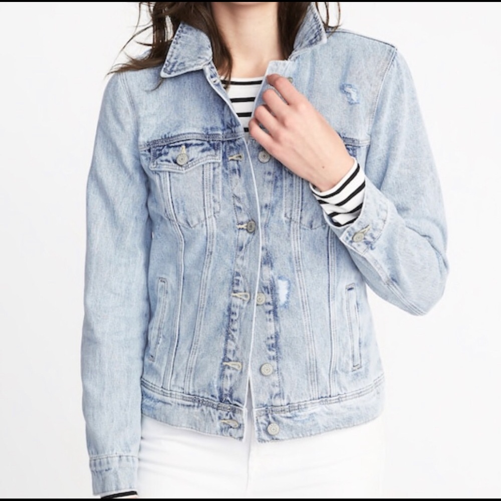 Old Navy Distressed Denim Jacket